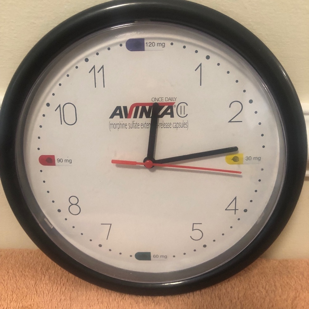 Pharmaceutical Drug Rep  Avinza morphine sulfate clock